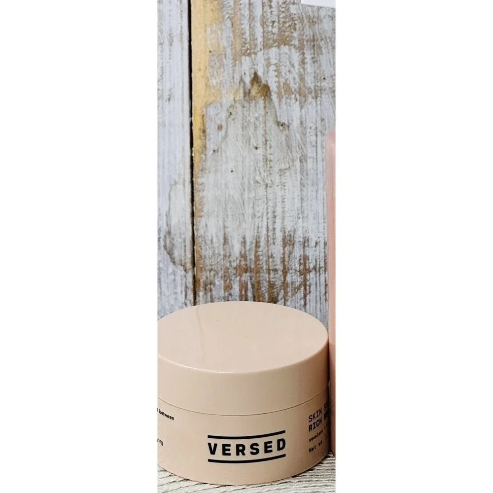 Versed Skin Soak Rich Moisture Face Cream 1.5 oz/Milky Cleanser Face Wash‎ 5oz